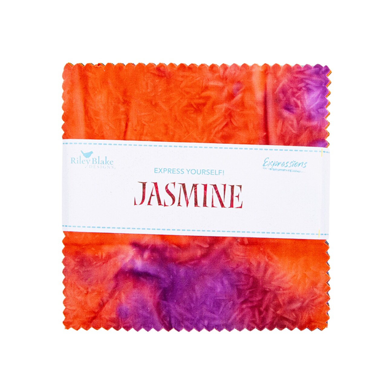 Expressions Batiks Express Yourself! 5" Square Pack (Charm Pack / 5" Stacker) in Jasmine by Riley Blake Designs for Riley Blake (5-23458-42)